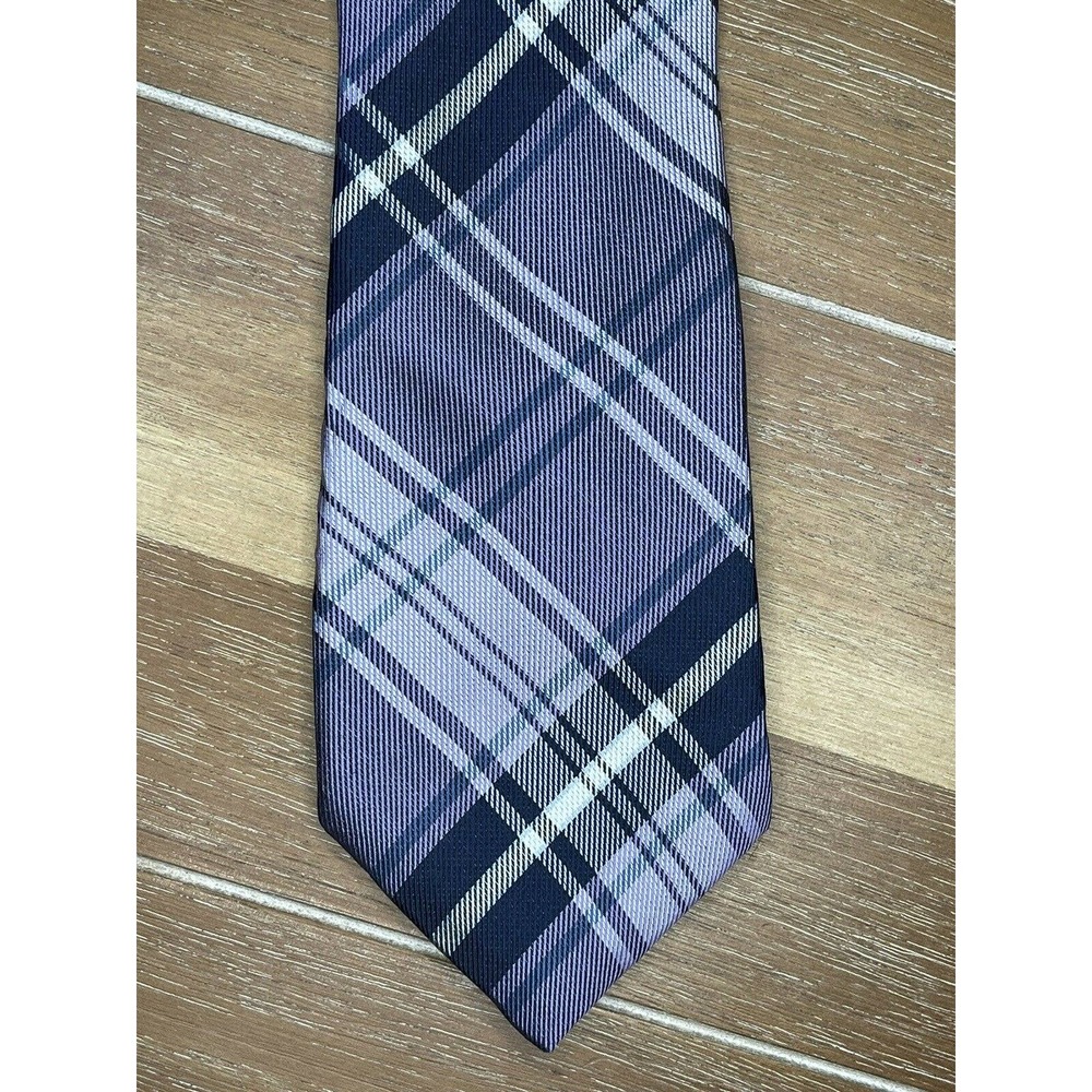 Men's BEAU BRUMMEL SOHO Tie Purple Plaid Necktie
